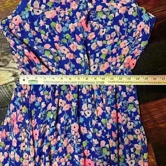 LUSH Floral Halter Strappy Midi Knee Length Dress - Picture 10 of 11